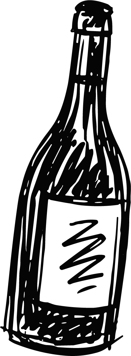 Wine Bottle SVG Rough Ink Sketch Vector - Image 1