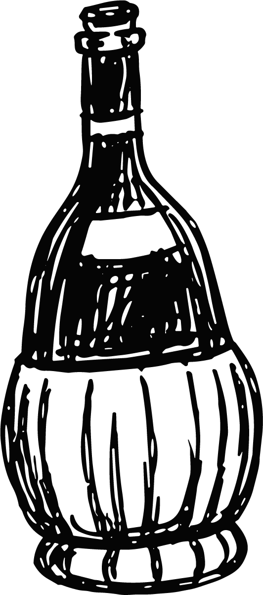Wine Bottle SVG Rustic Sketch Vector - Image 1