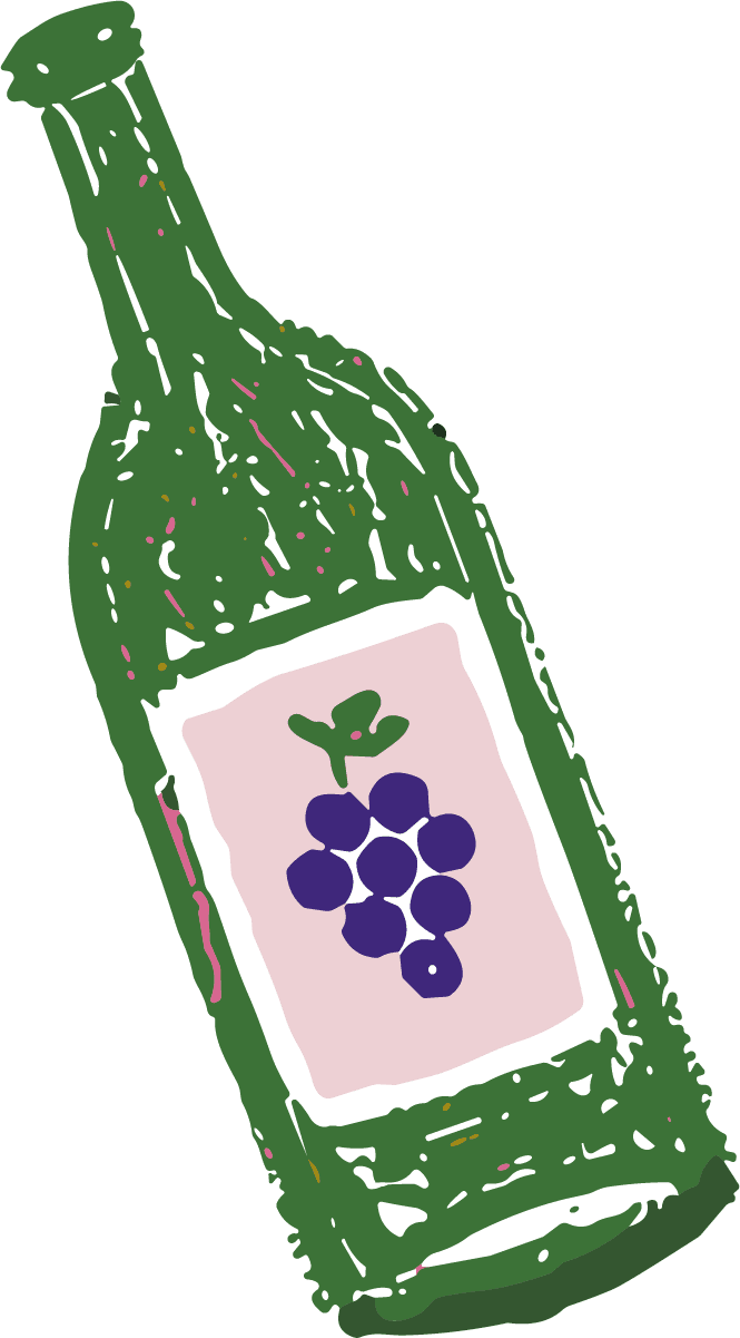 Wine Bottle SVG Rustic Sketch Vector - Image 1
