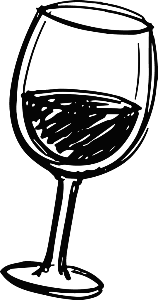 Wine Glass SVG Rough Ink Sketch Vector
