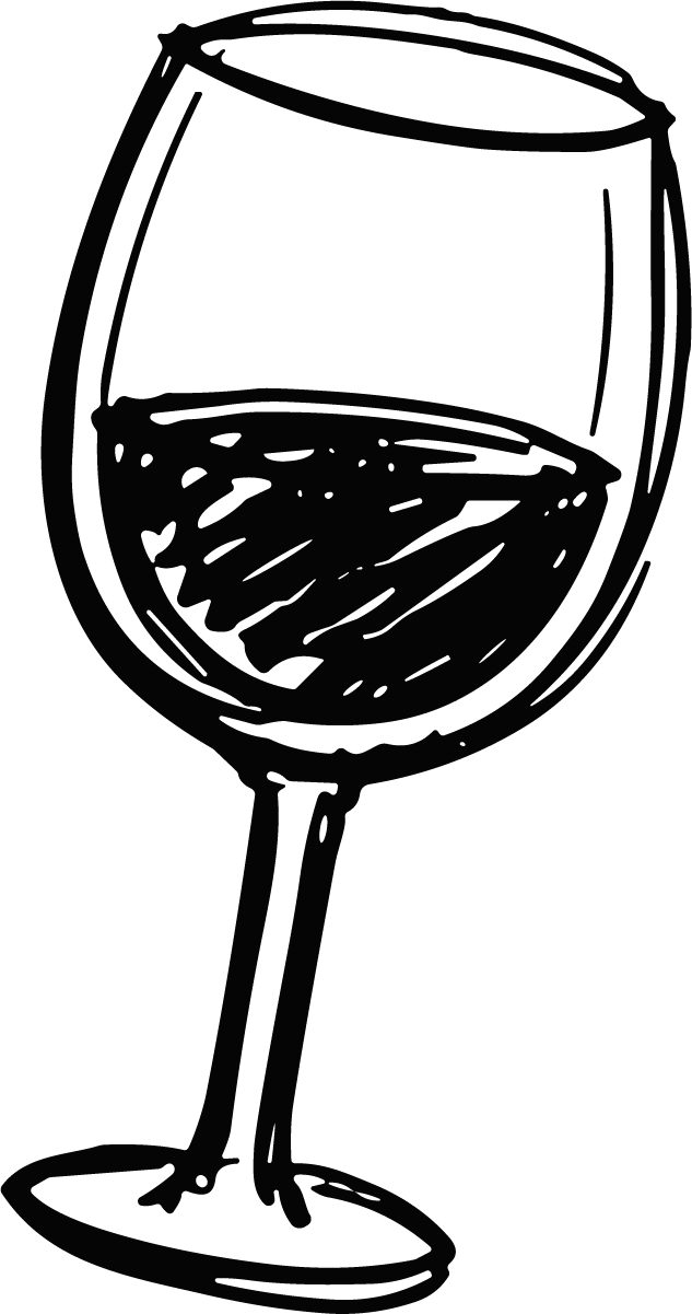Wine Glass SVG Rough Ink Sketch Vector - Image 1