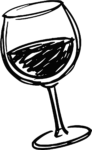 Wine Glass SVG Sketchy Line Vector