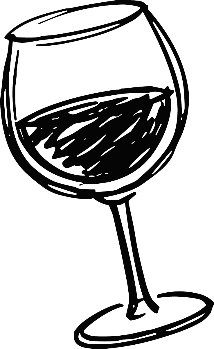 Wine Glass SVG Sketchy Line Vector - Image 1