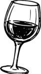 Wine Glass SVG Bold Sketch Vector