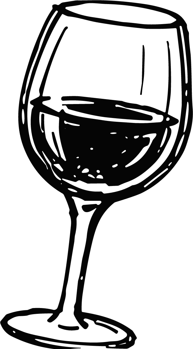 Wine Glass SVG Bold Sketch Vector - Image 1