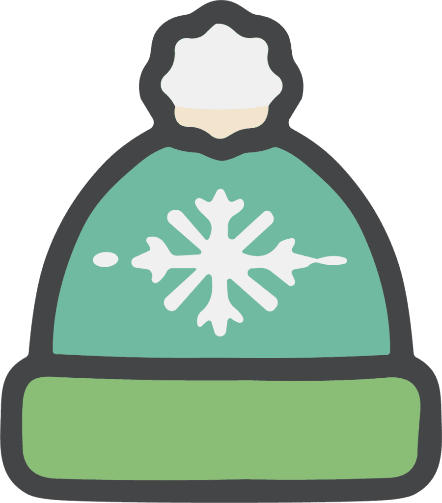 Winter Beanie Hat SVG Cozy Snowflake Vector