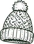 Winter Beanie Hat SVG Cozy Knit Outline Vector
