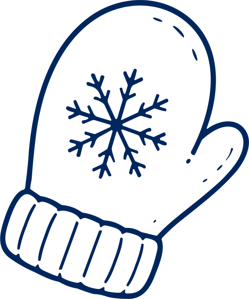 Winter Mitten SVG Cozy Snowflake Vector