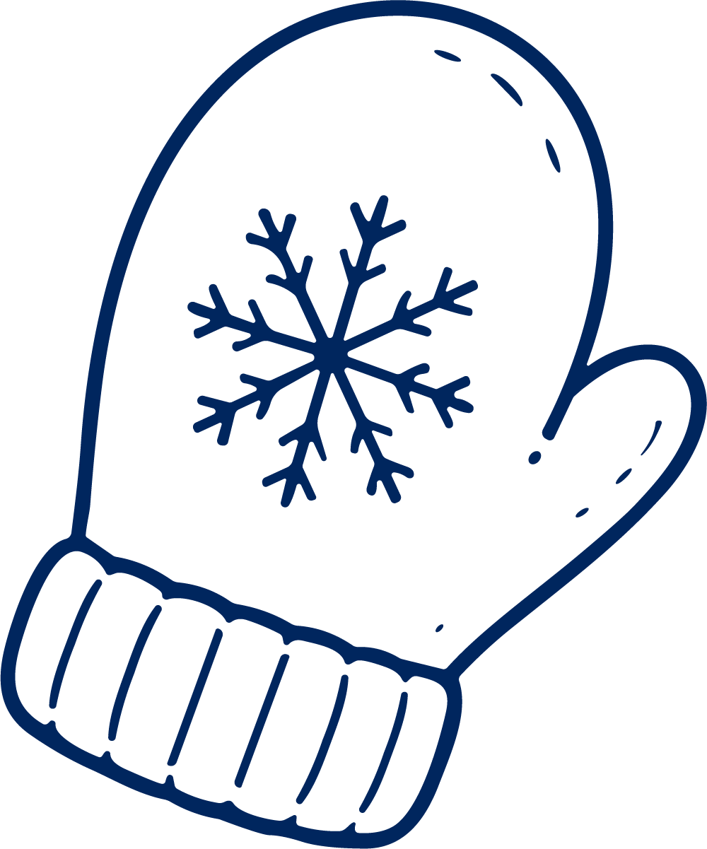 Winter Mitten SVG Cozy Snowflake Vector - Image 1