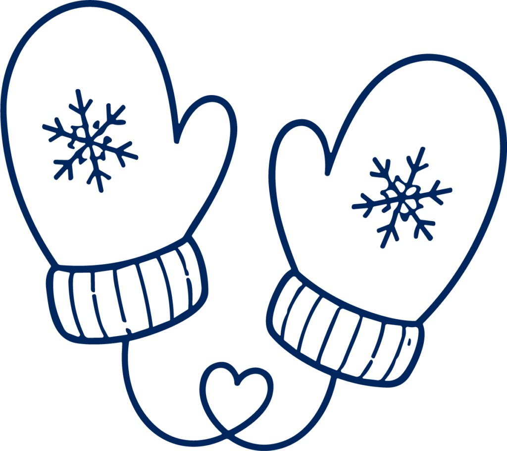 Winter Mittens SVG Cozy Snowflake Vector