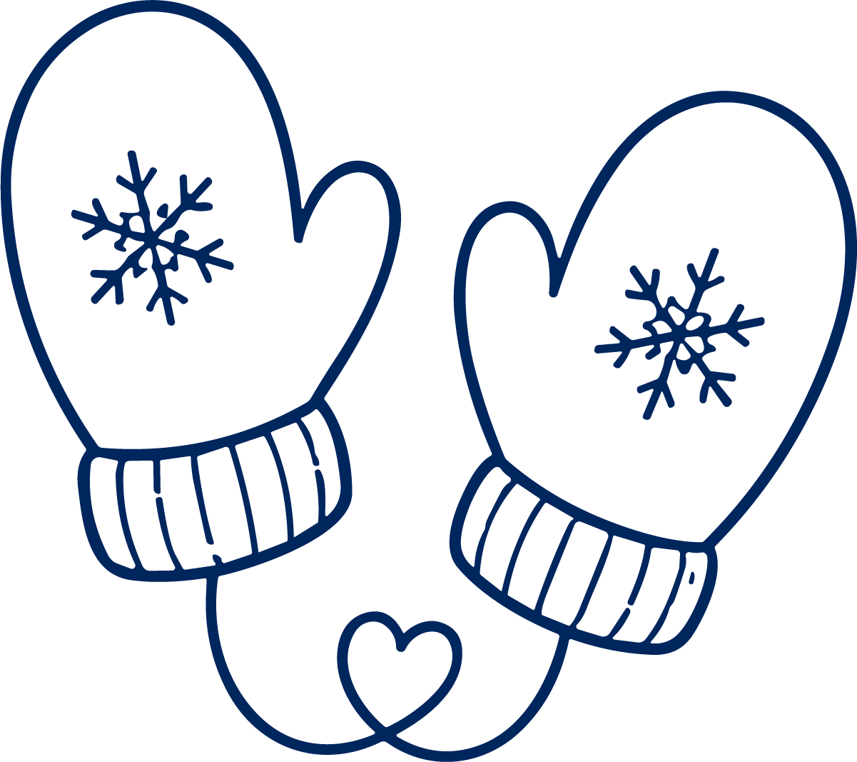 Winter Mittens SVG Cozy Snowflake Vector - Image 1