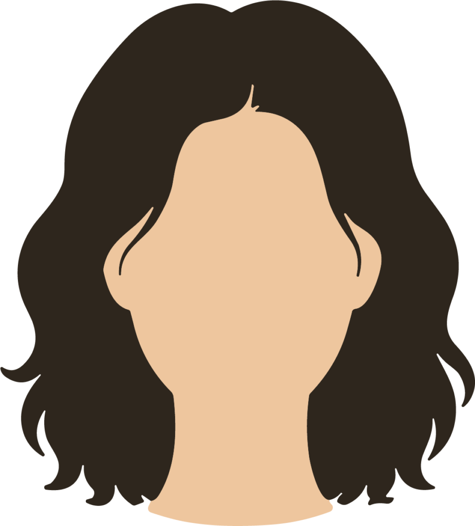 Woman Face SVG Flowing Brunette Vector