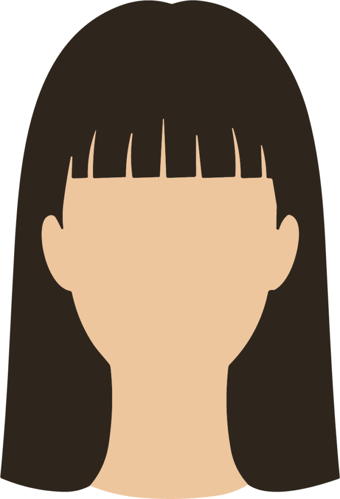 Woman With Bangs SVG Faceless Portrait Vector