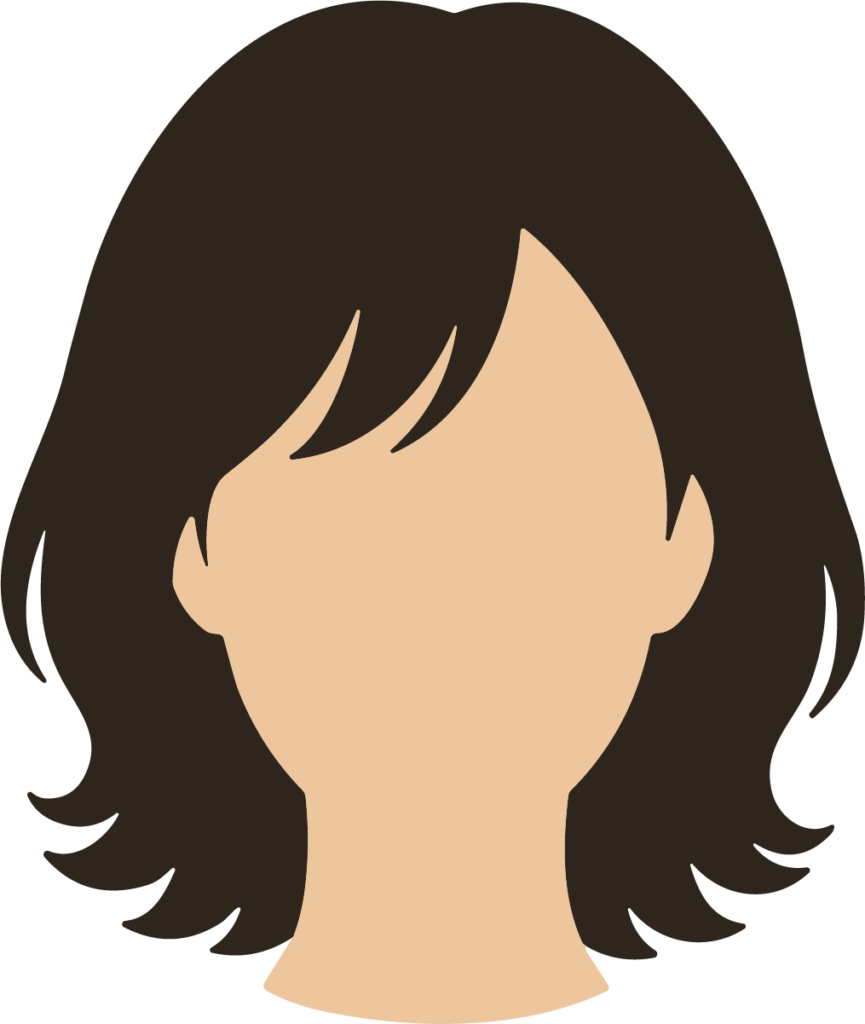 Woman With Bob Haircut SVG Faceless Portrait Vector
