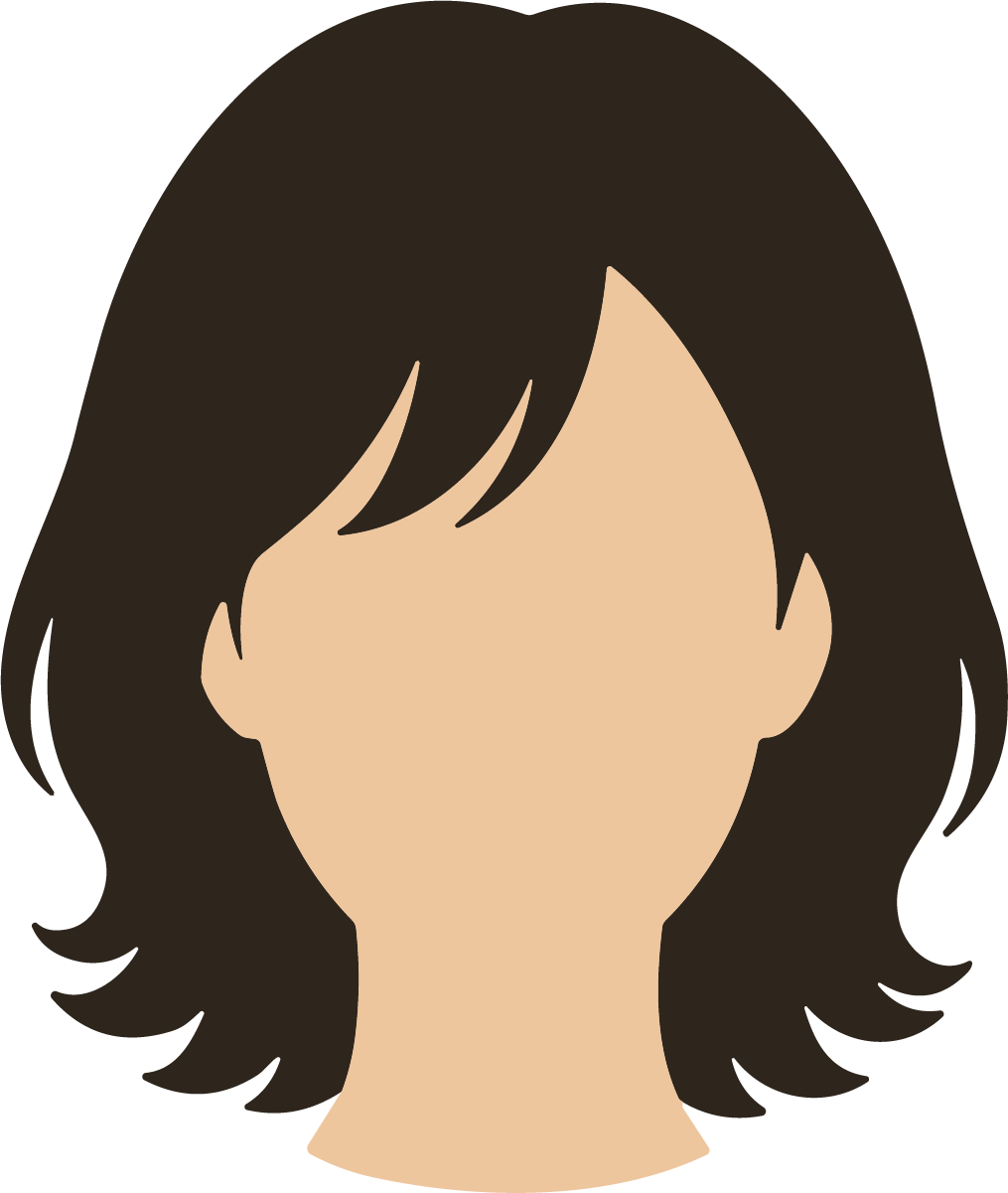 Woman With Bob Haircut SVG Faceless Portrait Vector - Image 1