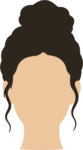 Woman With Bun SVG Faceless Portrait Vector