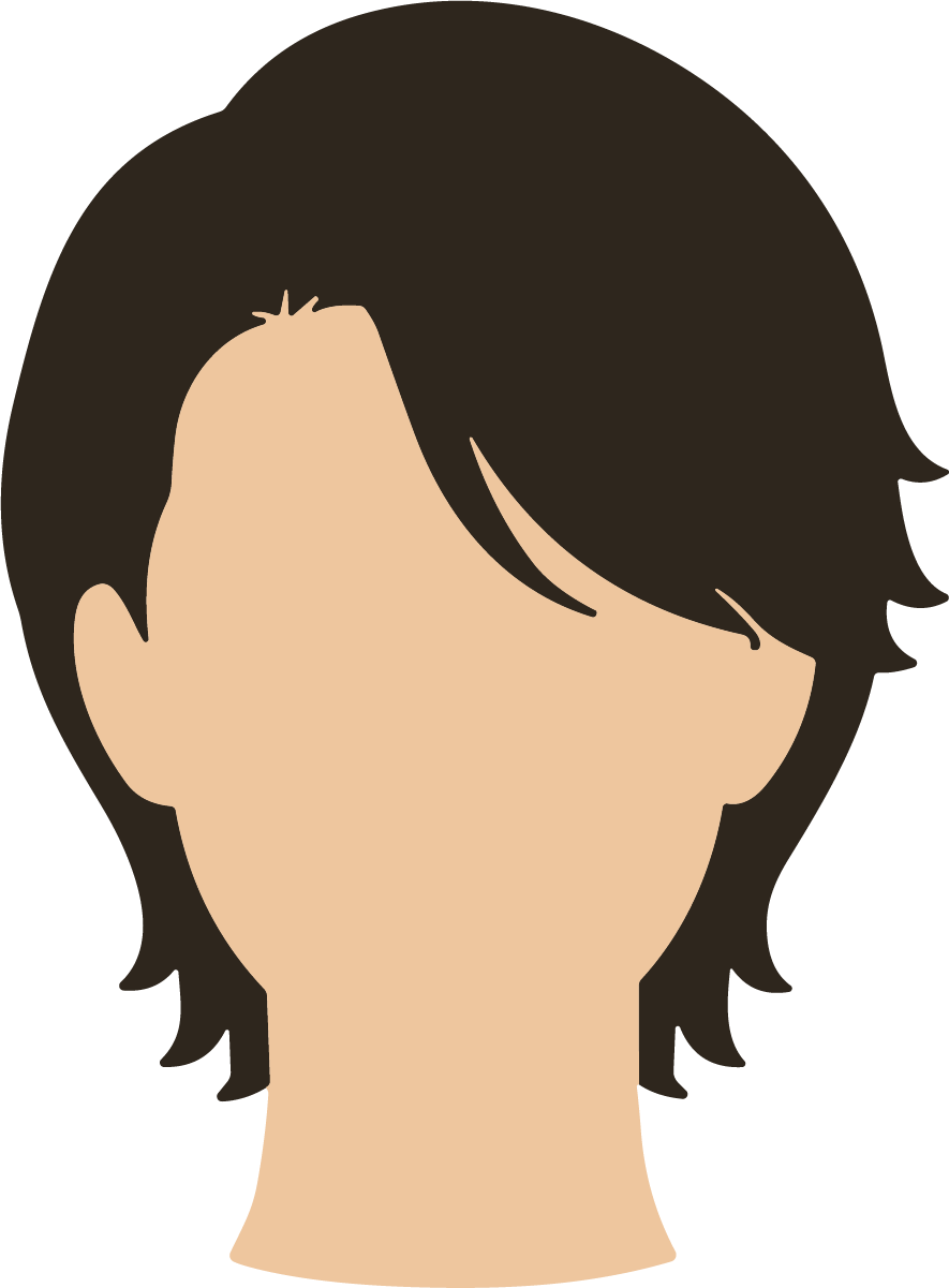 Woman With Hair SVG Layered Bob Vector - Image 1