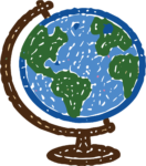 World Globe SVG Sketchy Classroom Vector