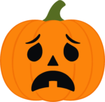 Worried Pumpkin SVG Anxious Jack-O-Lantern Vector