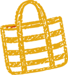 Woven Tote Bag SVG Rustic Sketch Vector