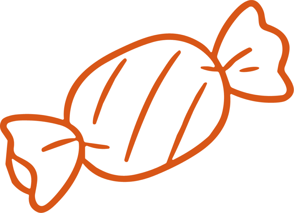 Wrapped Candy SVG Bold Outline Vector