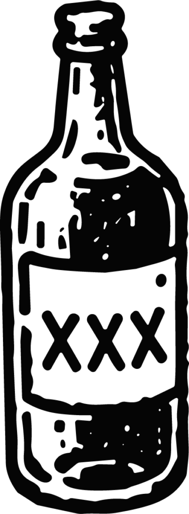 XXX Moonshine Bottle SVG Bold Black Ink Vector