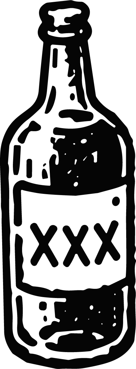XXX Moonshine Bottle SVG Bold Black Ink Vector - Image 1
