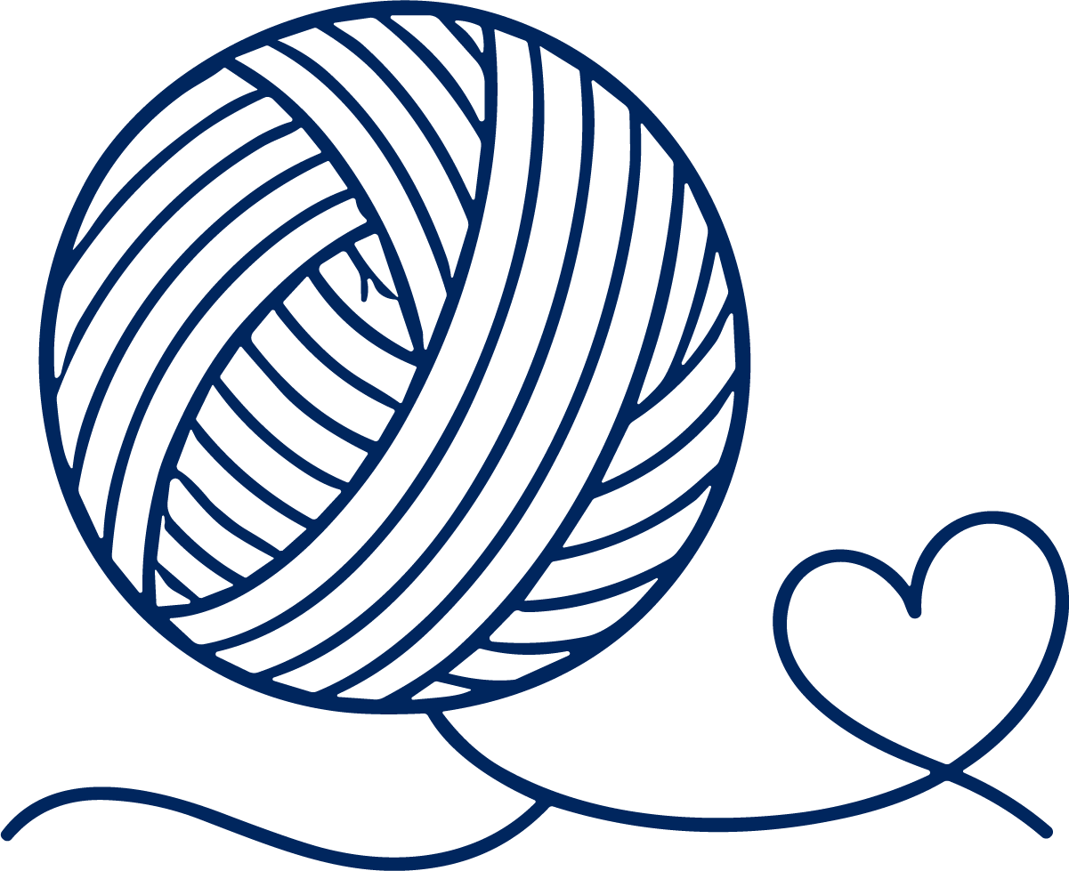 Yarn Ball SVG Cozy Craft Line Vector - Image 1