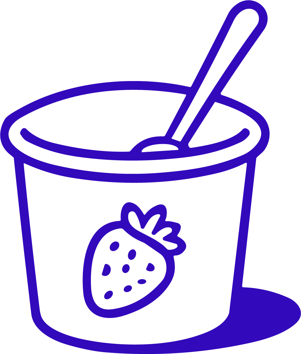 Yogurt Cup SVG Bold Outline Vector - Image 1