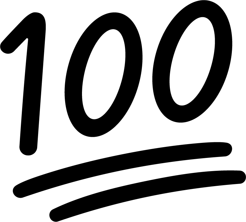 100 Number SVG Bold Scribble Vector