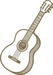 Acoustic Guitar SVG Sketchy Outline Vector