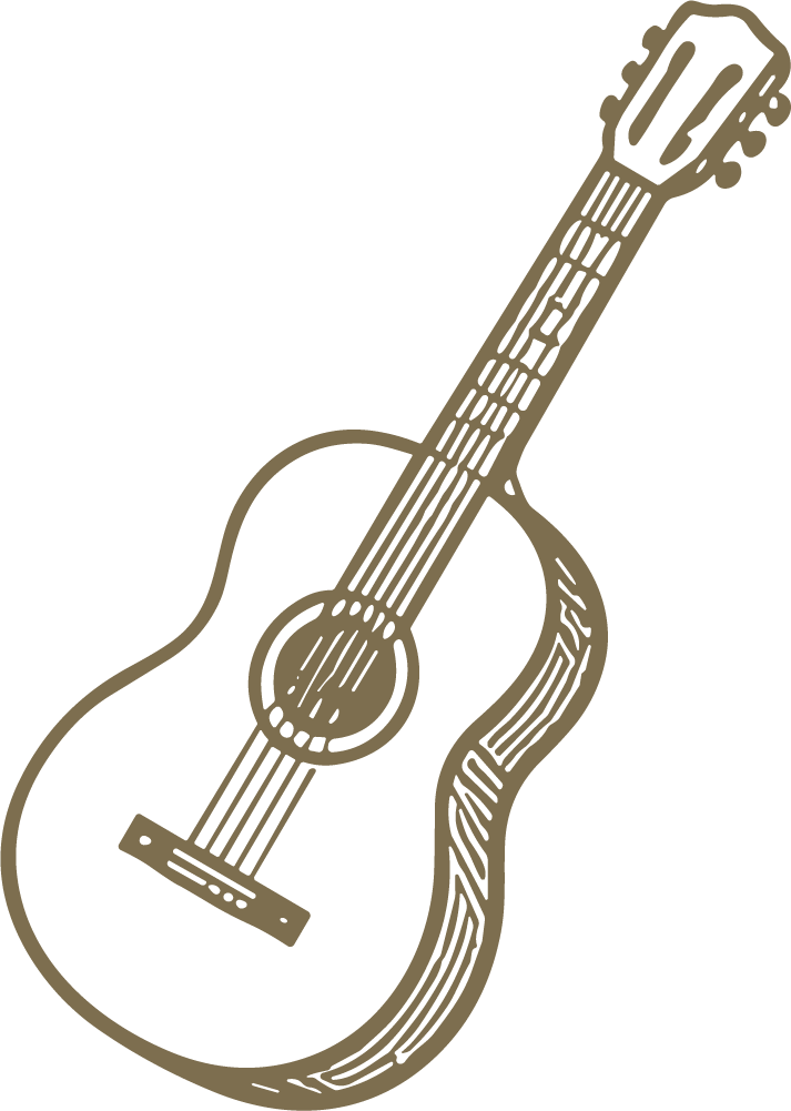 Acoustic Guitar SVG Sketchy Outline Vector