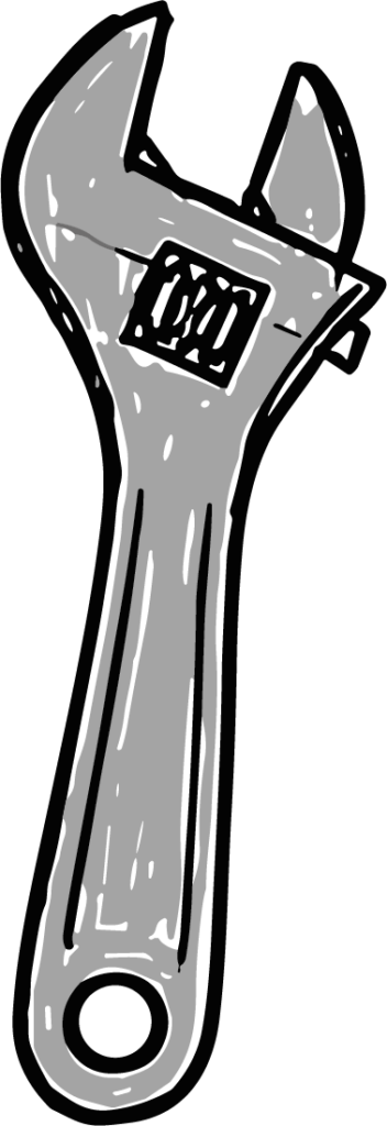 Adjustable Wrench SVG Bold Outline Vector