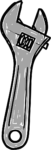 Adjustable Wrench SVG Bold Outline Vector