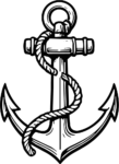 Anchor With Rope SVG Bold Nautical Vector