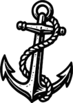 Anchor With Rope SVG Bold Nautical Vector