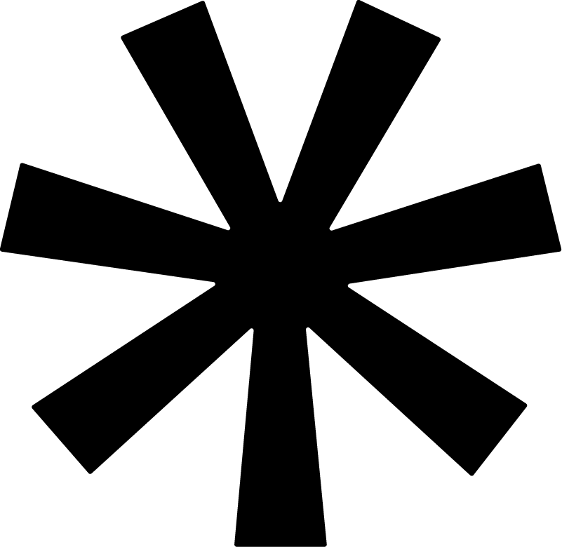Asterisk Symbol SVG Bold Burst Vector