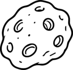 Asteroid SVG Cratered Space Rock Vector
