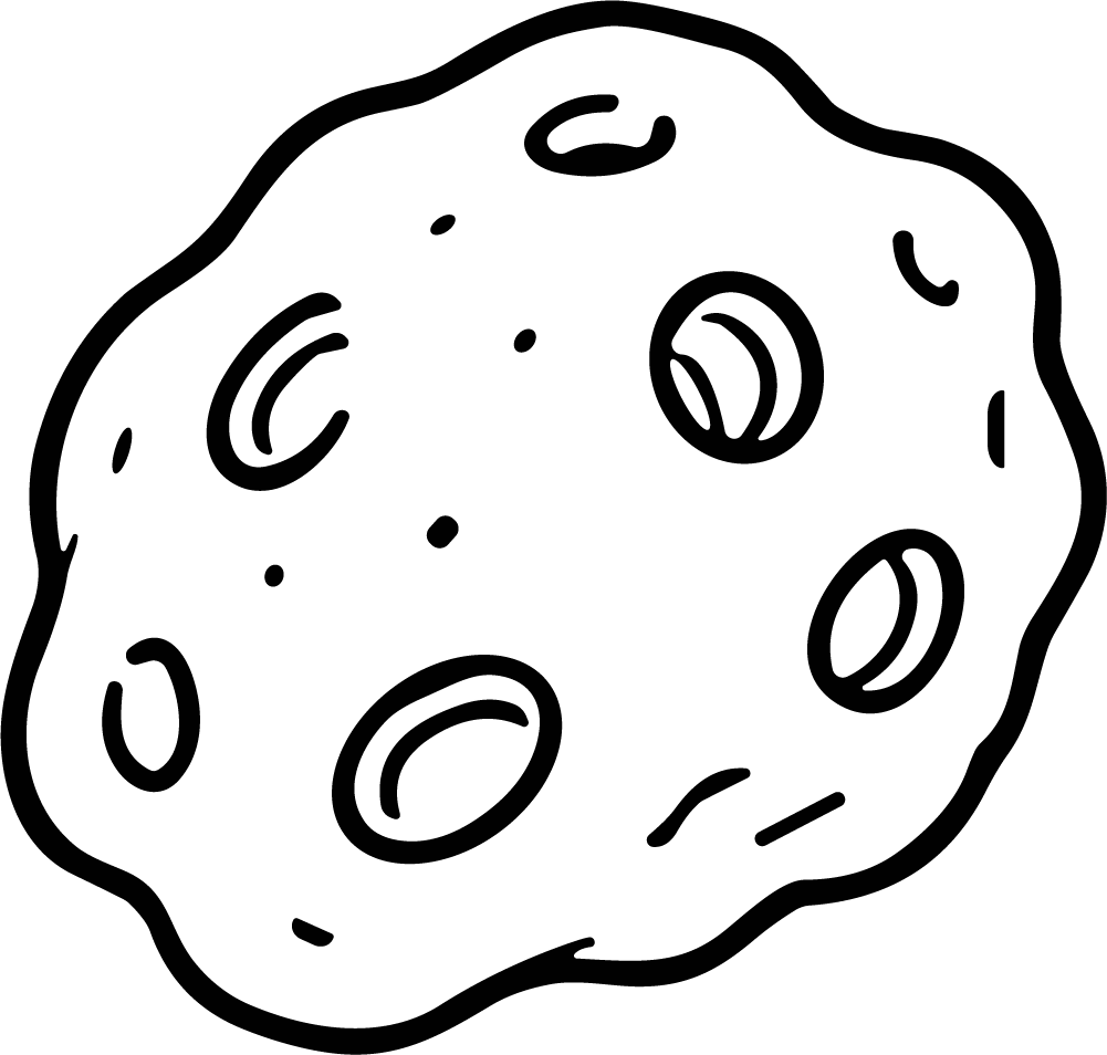 Asteroid SVG Cratered Space Rock Vector