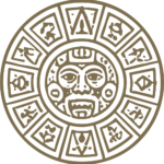 Aztec Calendar Wheel SVG Ancient Stone Carving Vector