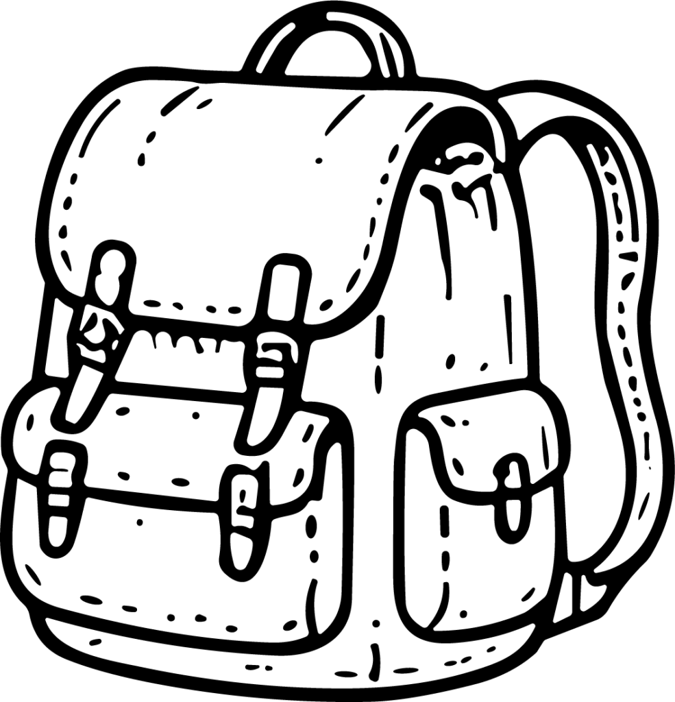Backpack SVG Bold Outline Vector