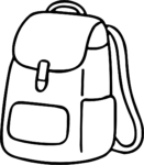 Backpack SVG Simple Outline Vector