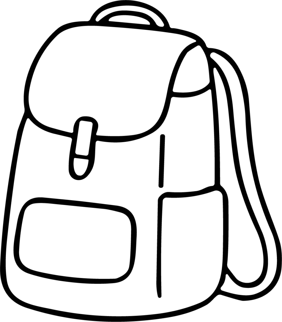 Backpack SVG Simple Outline Vector