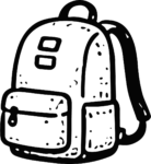 Backpack SVG Bold Outline Vector