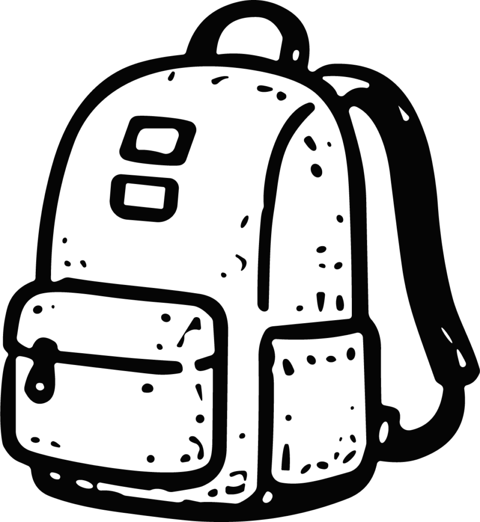 Backpack SVG Bold Outline Vector
