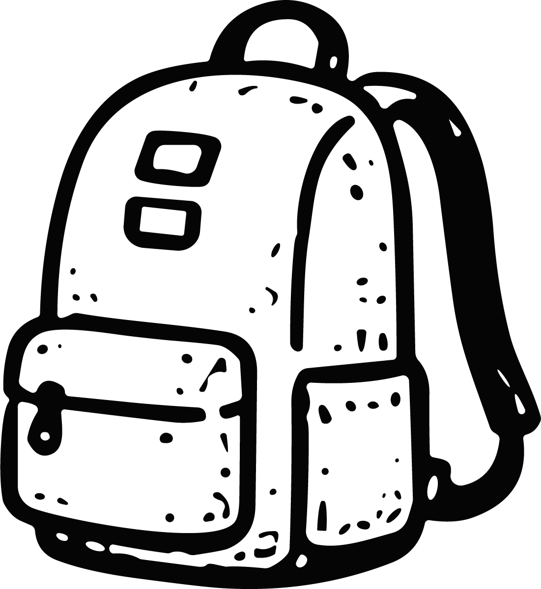 Backpack SVG Bold Outline Vector - Image 1