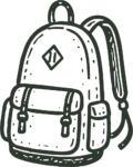 Backpack SVG Bold Outline Vector