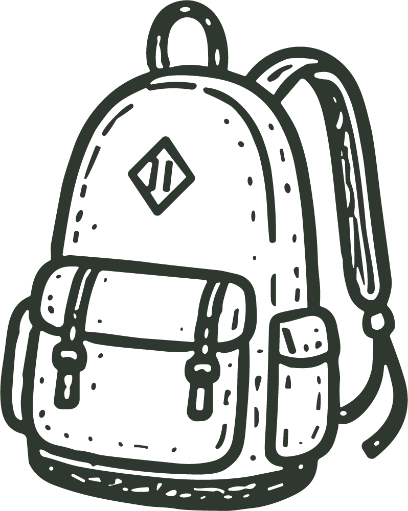 Backpack SVG Bold Outline Vector
