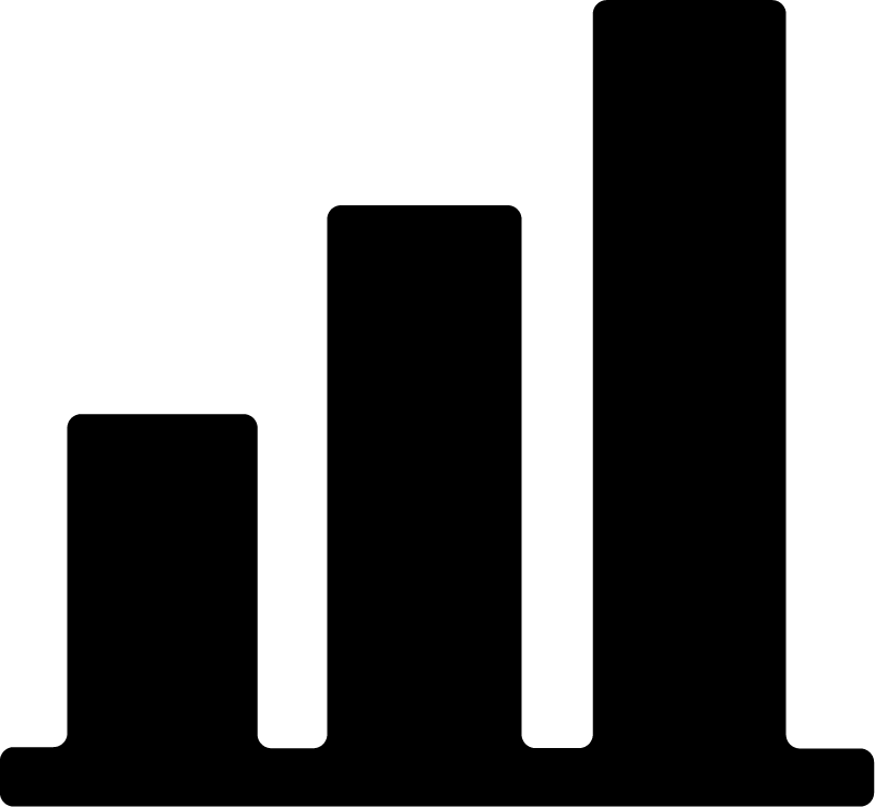 Bar Chart SVG Ascending Growth Vector