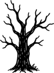 Bare Tree SVG Spooky Silhouette Vector